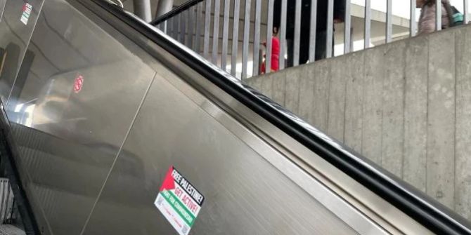 SBB Pro-Palästina-Kleber Bahnhöfe