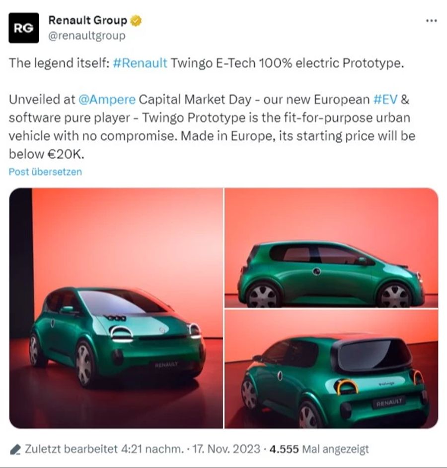 Renault Twingo Prototyp E-Auto