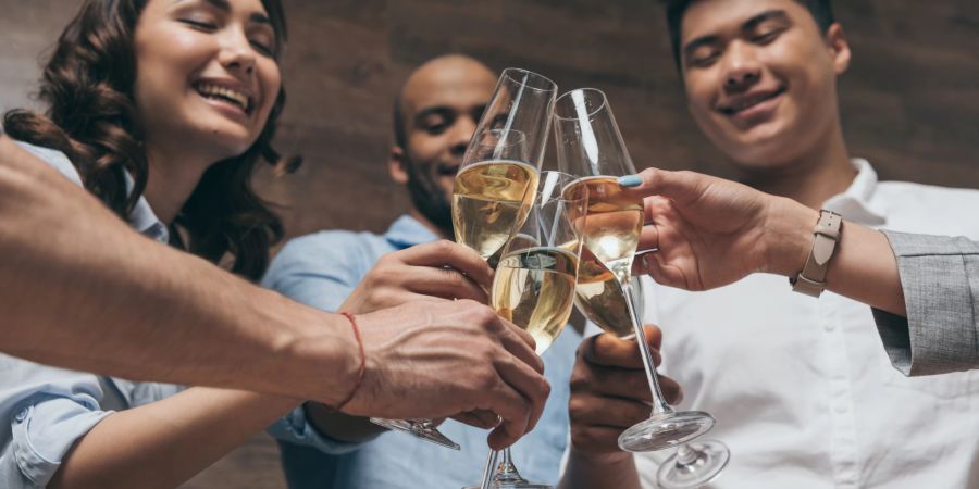 Menschen Champagner Sekt Silvester