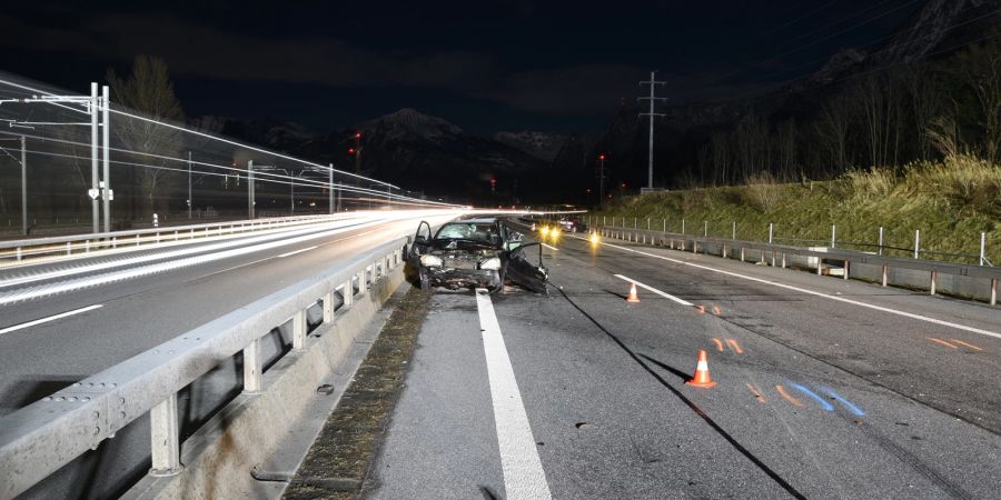 Unfallstelle Autobahn N13