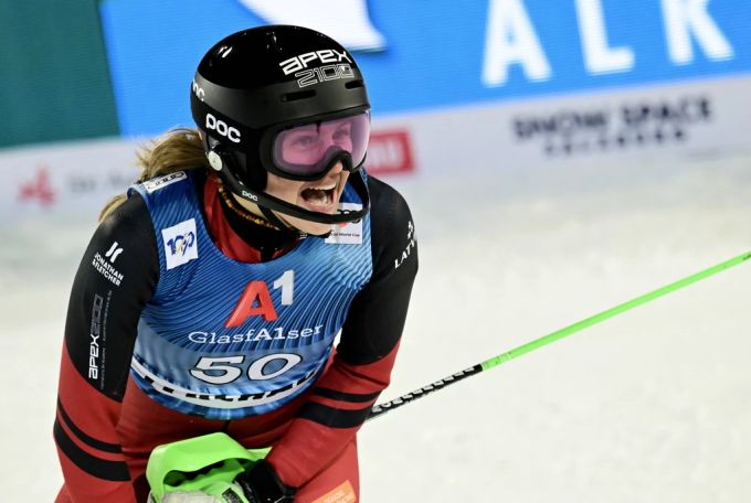 Dzenifera Germane gewinnt den Slalom an der Junioren-WM souverän. Dzenifera Germane