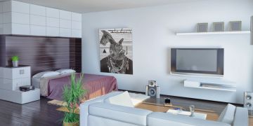 Apartment, Einzimmerwohnung, Einrichtung, Design