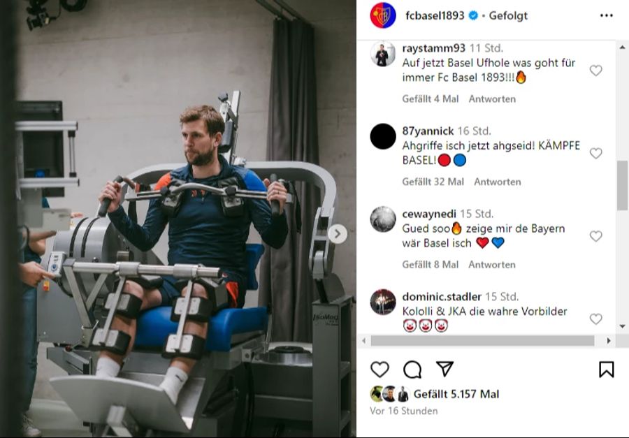 Fabian Frei muss nach den Festtagen wie alle anderen FCB-Spieler zum Leistungstest antraben.