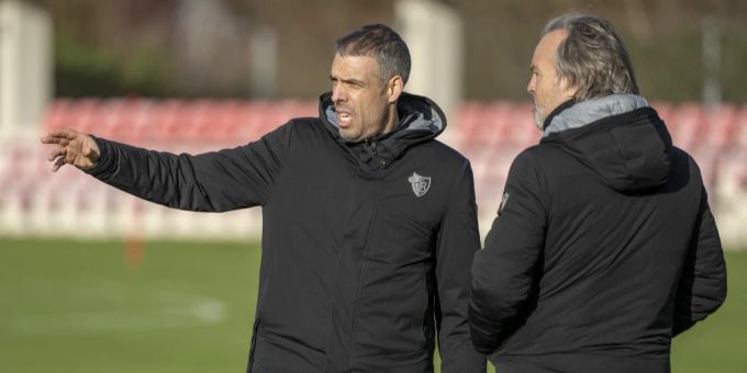 Fabio Celestini und Martin Rueda testen mit dem FCB gegen Vaduz. FC Basel