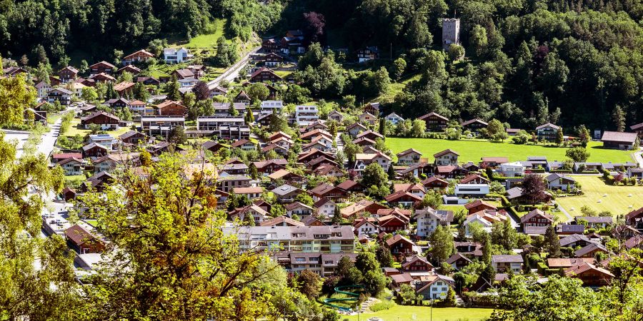 Blick auf Meiringen.