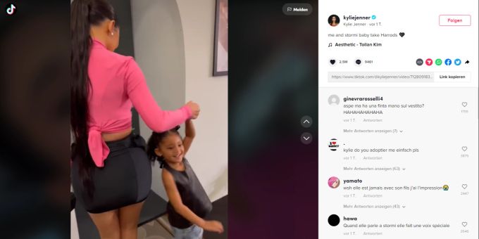 Kylie Jenner und ihre Tochter Stormi bei Harrods Kylie Jenner