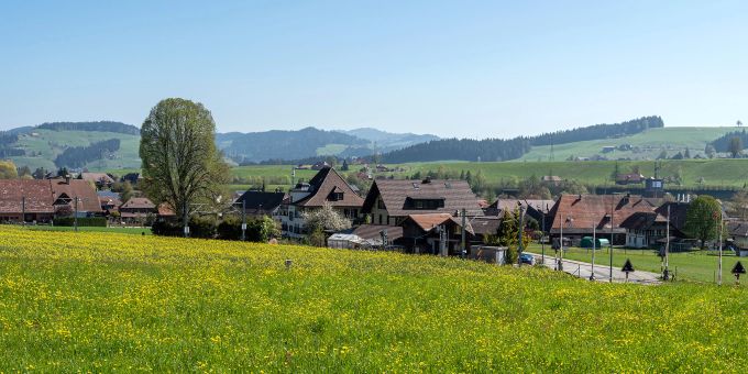 Signau im Emmental in Blickrichtung Langnau im Emmental. Signau im Emmental in Blickrichtung Langnau im Emmental.