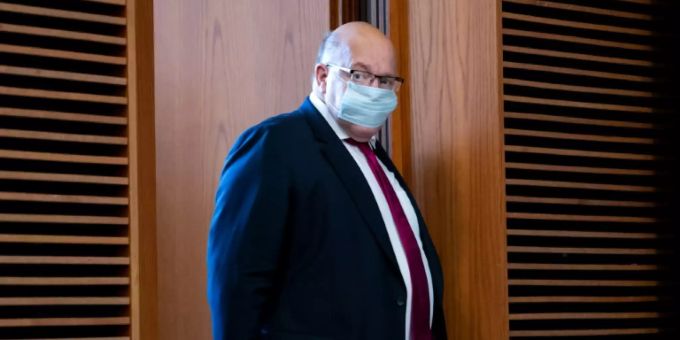 Wirtschaftsminister Peter Altmaier nach Treffen mit EU-Kollegen in Berlin Wirtschaftsminister Peter Altmaier nach Treffen mit EU-Kollegen in Berlin