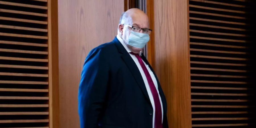 Wirtschaftsminister Peter Altmaier nach Treffen mit EU-Kollegen in Berlin