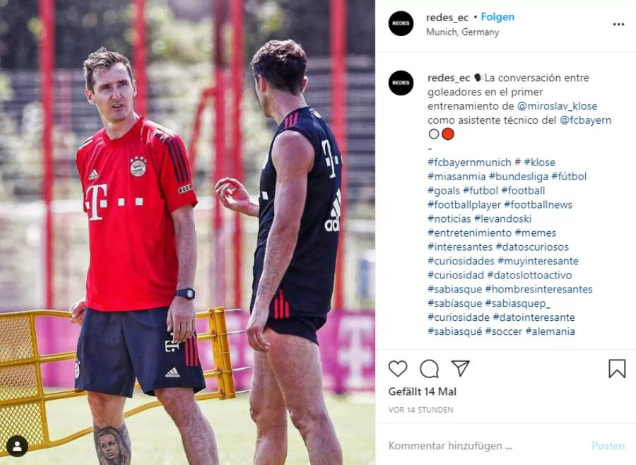 Miroslav Klose gab am Dienstag seinen Einstand als neuer Co-Trainer des FC Bayern München.