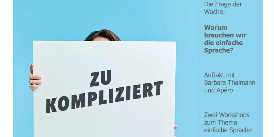 Plakatbild «Zu kompliziert»