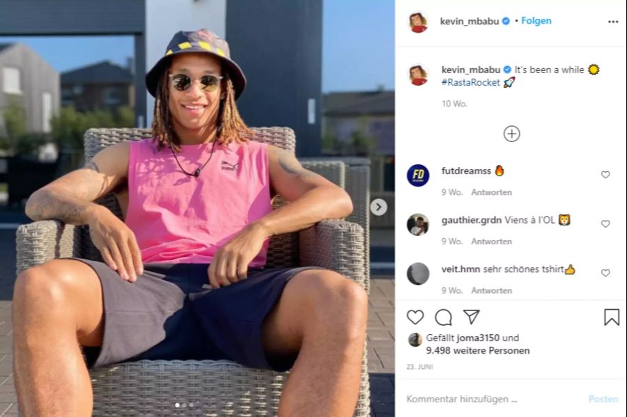 Kevin Mbabu versieht seine Posts mit dem Hashtag #RastaRocket.