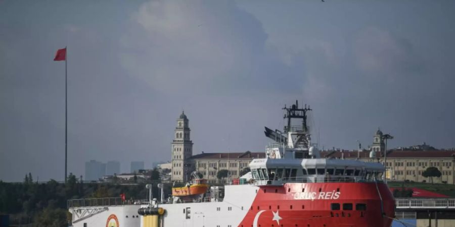 Türkisches Erkundungsschiff im östlichen Mittelmeer