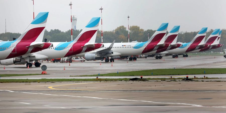 Vierter und vorerst letzter Streiktag: Am Mittwoch sind wegen des Pilotenstreiks von Eurowings nach Angaben des Unternehmens rund 300 Flüge ausgefallen.