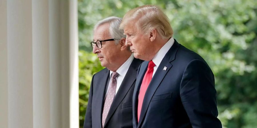 US-Präsident Donald Trump und EU-Kommissionspräsident Jean-Claude Juncker im Weissen Haus.