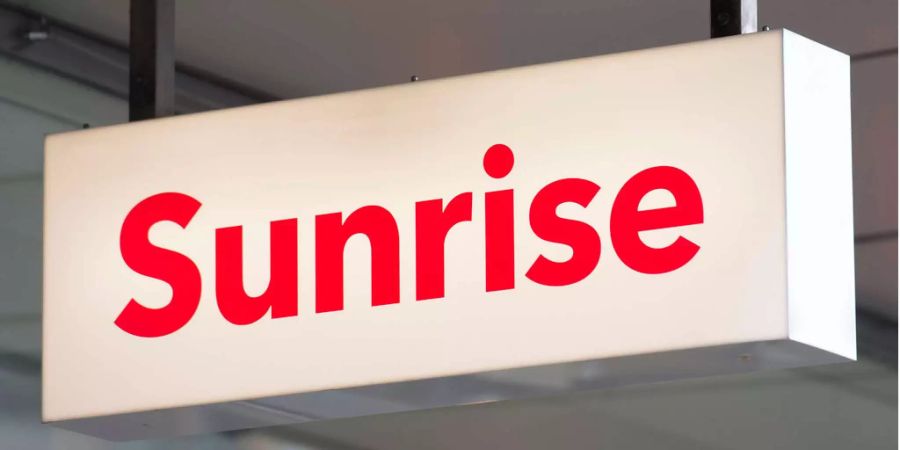 Das Logo des Telekommunikationsunternehmens Sunrise.