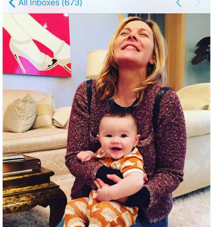 Ihr eigener Kinderwunsch wurde nicht erfüllt: Kim Cattrall mit Patenkind Theo.