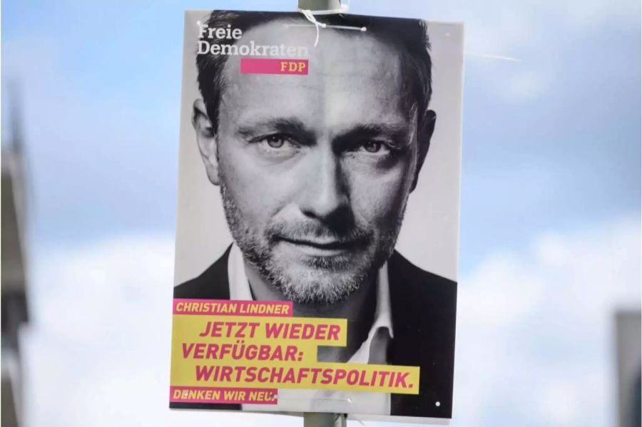 Wahlplakat von Christian Lindner.