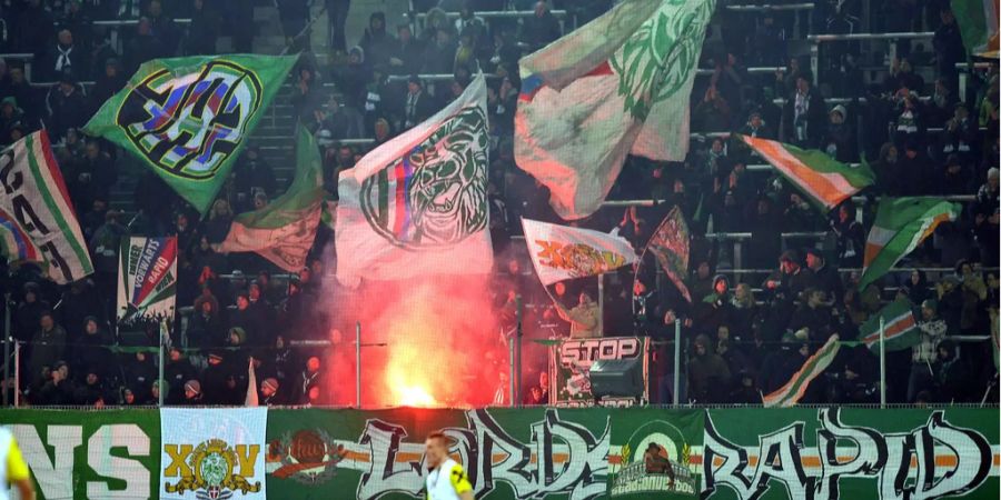 Die heissblütigen Fans des österreichischen Traditionsclubs Rapid Wien.