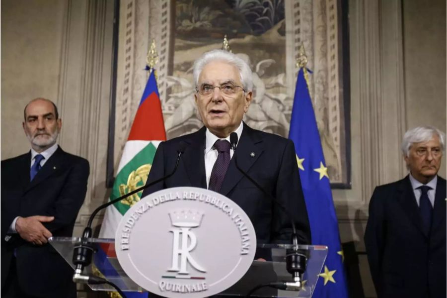 Staatschef Sergio Mattarella soll laut der Lega im Amt bleiben.
