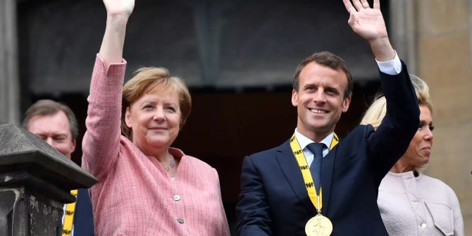 Angela Merkel und Emmanuel Macron.