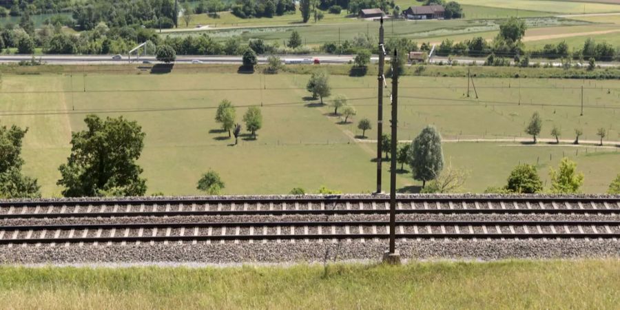 Ein Gleis zwischen Basel und Zürich.