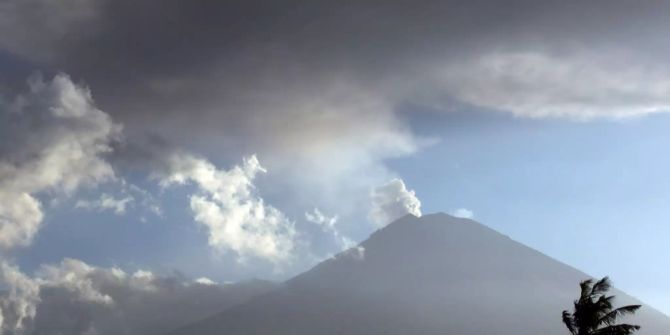 Der Mount Agung im Juli 2018.