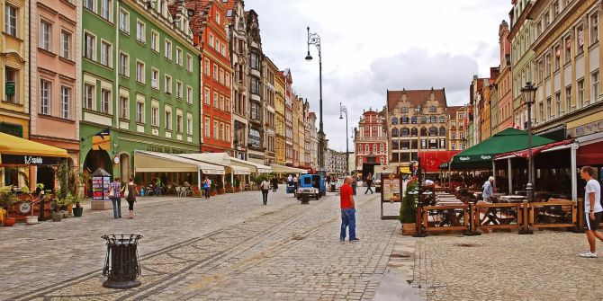 Ausblick auf die Altstadt von Breslau.