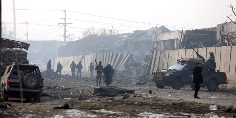 Afghanische Sicherheitskräfte in Kabul.