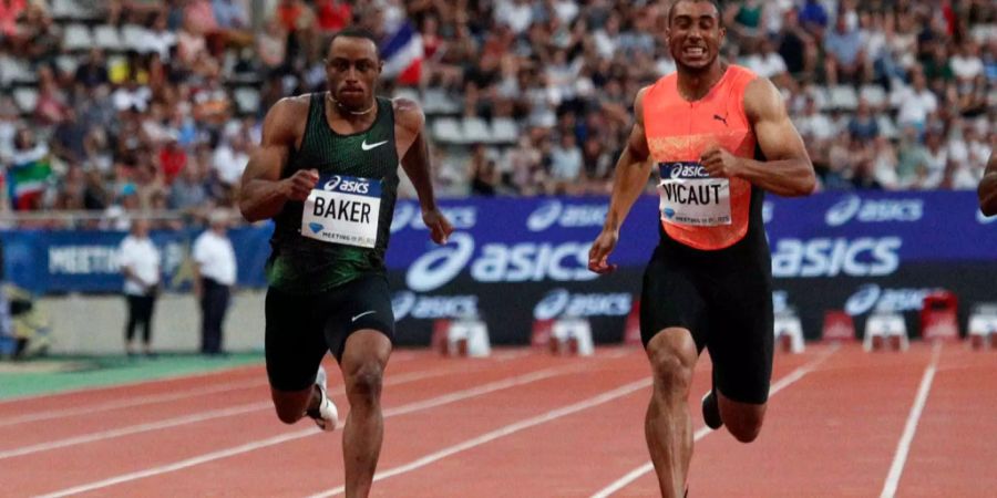 Der Amerikaner Ronnie Baker (24) sprintet am 30. Juni 2018 ebenfalls in 9,88 Sekunden.