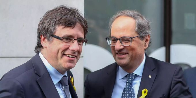 Carles Puigdemont in Brüssel. Carles Puigdemont