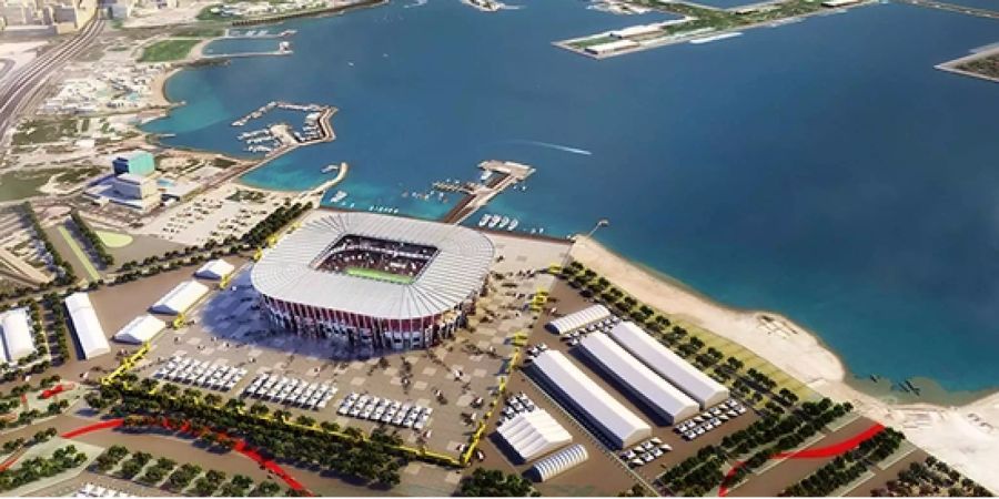 Das Ras Abu Aboud Stadion soll nach der WM 2022 komplett demontiert werden.