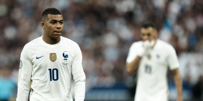 Kylian Mbappé während der Partie gegen Kroatien. France Croatia Nations League