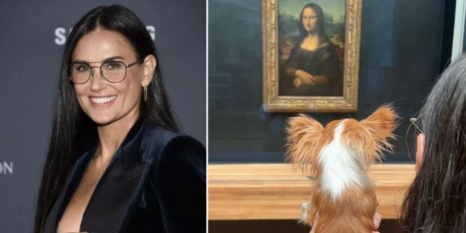 Besuch im Louvre - Demi Moore schmuggelt Hündchen ins Museum