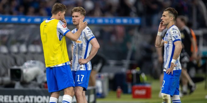 Die Profis von Hertha BSC waren weitgehend nicht in die Fankurve gegangen. Hertha-Profis