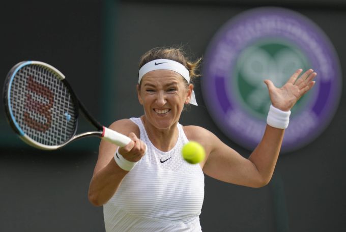 Viktoria Asarenka im Einsatz an Wimbledon. Asarenka Wimbledon