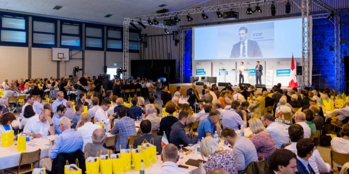 Die Delegationsversammlung der FDP in Andermatt UR. SCHWEIZ DV FDP