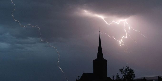 Gewitter in Oberfranken.