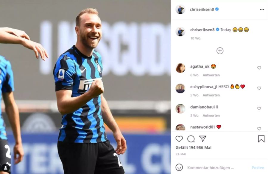 Wird Christian Eriksen je wieder im Inter-Dress auflaufen?