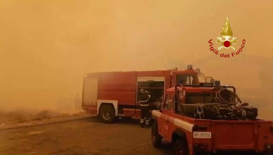 Die Feuerwehr im Einsatz auf Sardinien