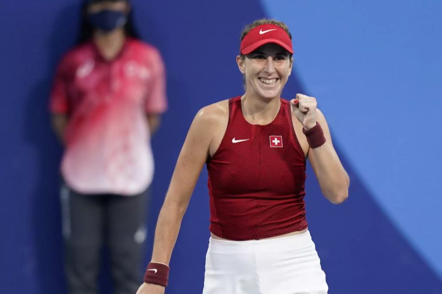 Belinda Bencic hat an Olympia 2021 gut lachen.