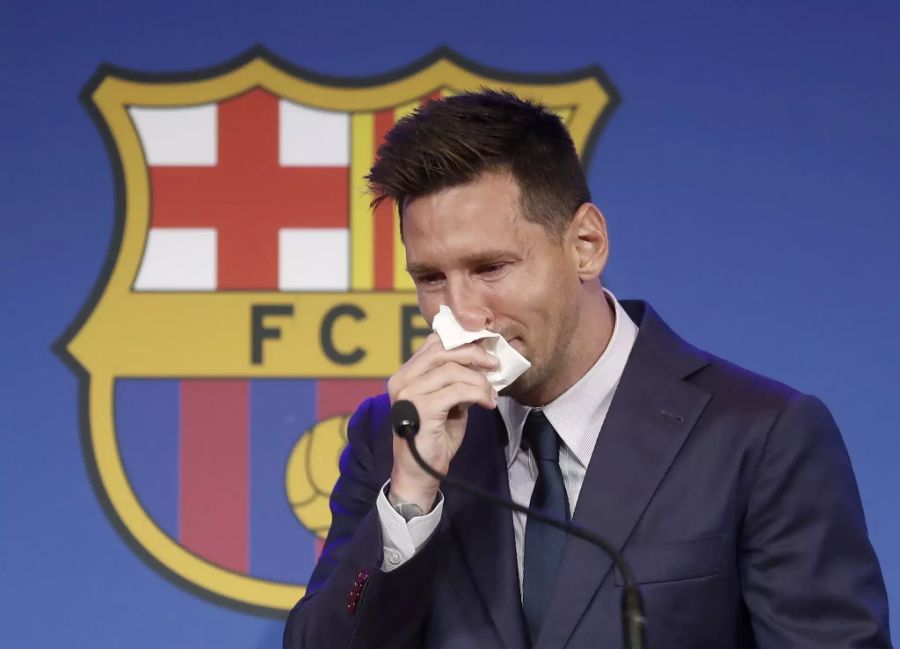 Lionel Messi verabschiedete sich unter Tränen vom FC Barcelona.