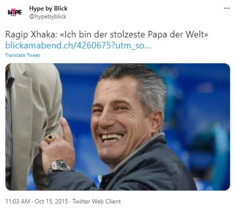 Ist stolz auf seine Söhne: Ragip Xhaka.