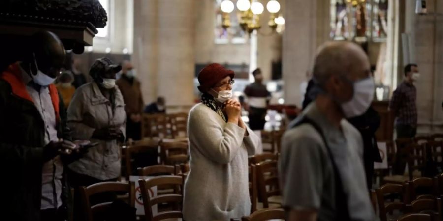 Messe in Saint-Germain l'Auxerrois in Paris im Mai 2020