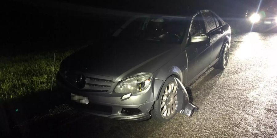 Alkoholisiert Verkehrsteiler umgefahren