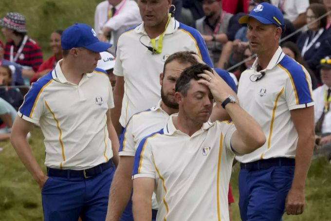 Die Enttäuschung beim Team Europa ist nach der Niederlage am Ryder Cup gross. Ryder Cup Team Europe