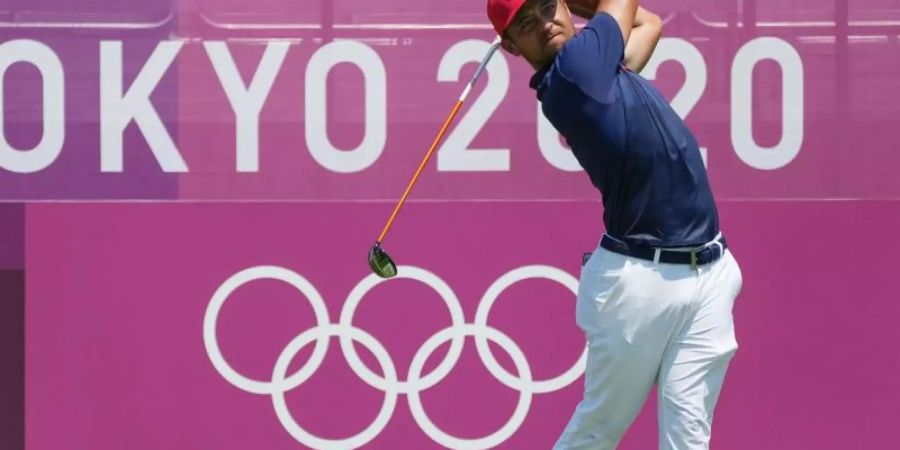 Golfer Xander Shauffele aus den USA holte Gold in Tokio. Foto: Liu Dawei/XinHua/dpa