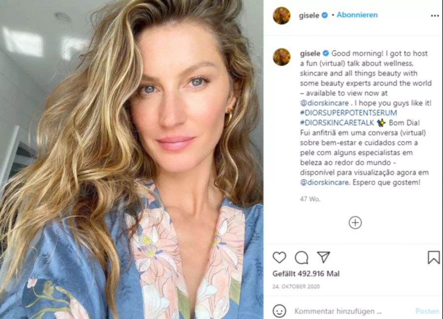 Supermodel Gisele Bündchen verteidigt Doutzen.