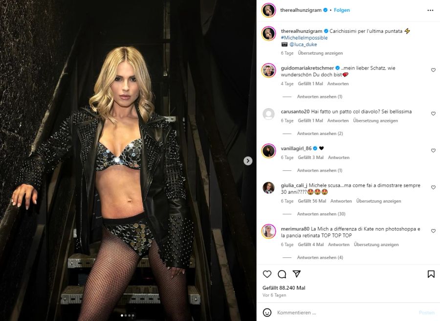 Alle mal herschauen: Michelle Hunziker gibt Vollgas.