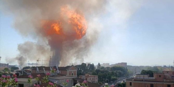 Rom Tankstelle Explosion